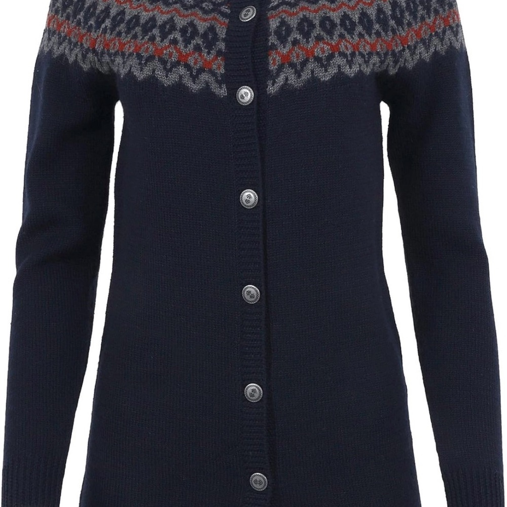 Icewear Navy Patterned Cardigan - image 1